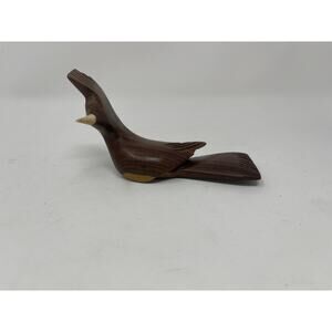 Vintage Ironwood Long Tail Bird Figurine Hand Carved Wood